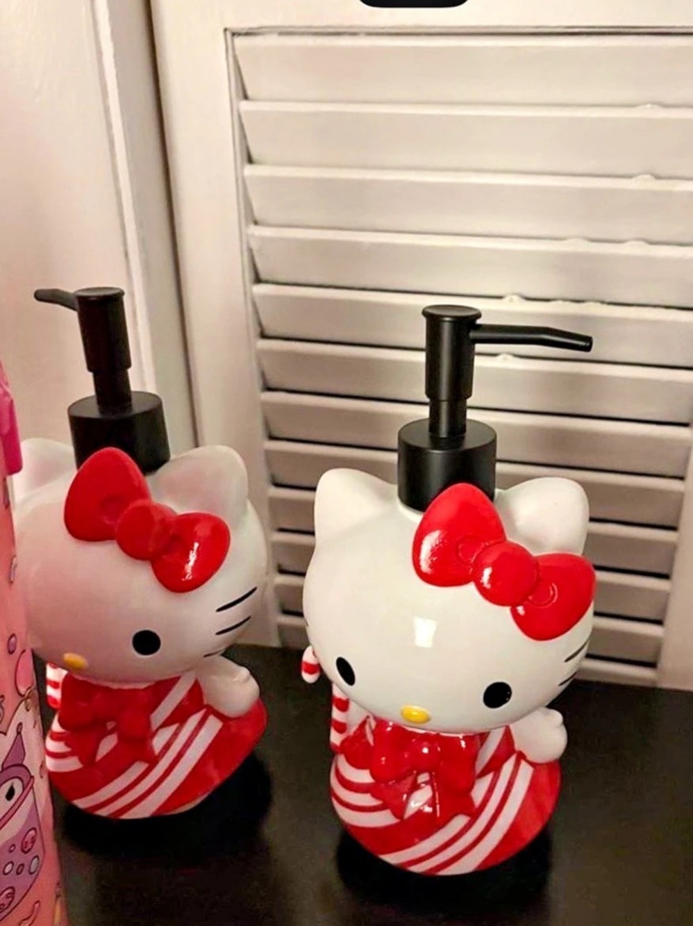 Hello Kitty Red & White Striped Pump Dispensers